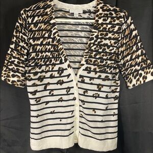 New York & Company Short Sleeve Cardigan